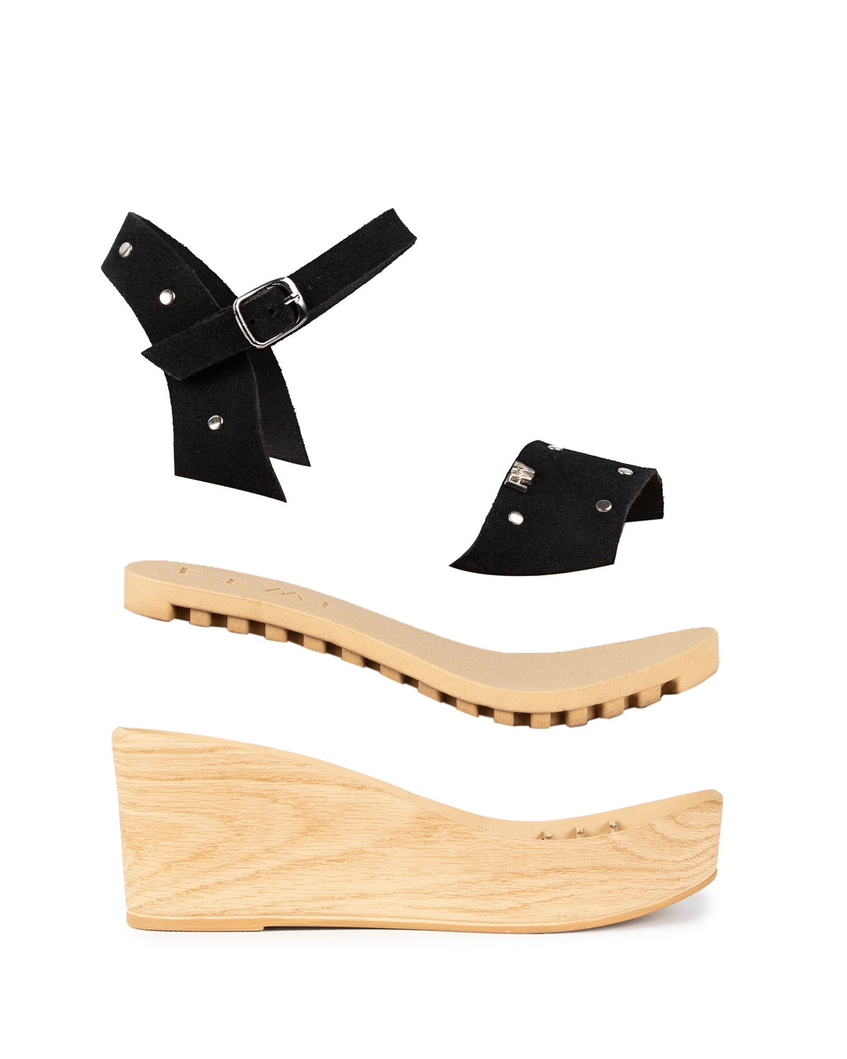 Corte: Litore Gamuza Tachas Negro
